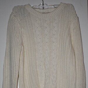 Men's Nautica Cream Knit Sweater Size Small, New No Tags